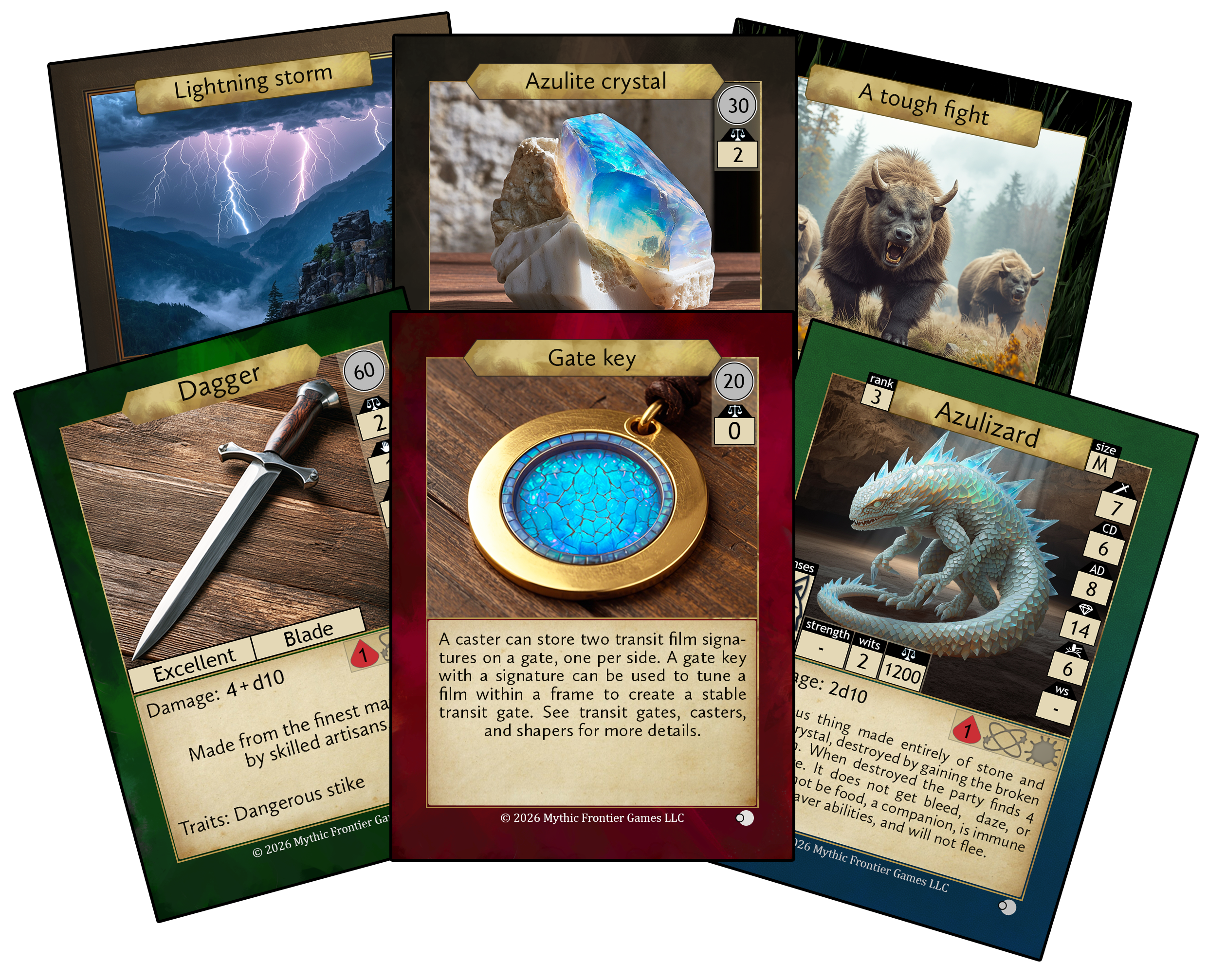 A collection of a few cards that drives the story of the game.