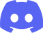 A blue cartoon Discord logo with a smiling face and headphones.