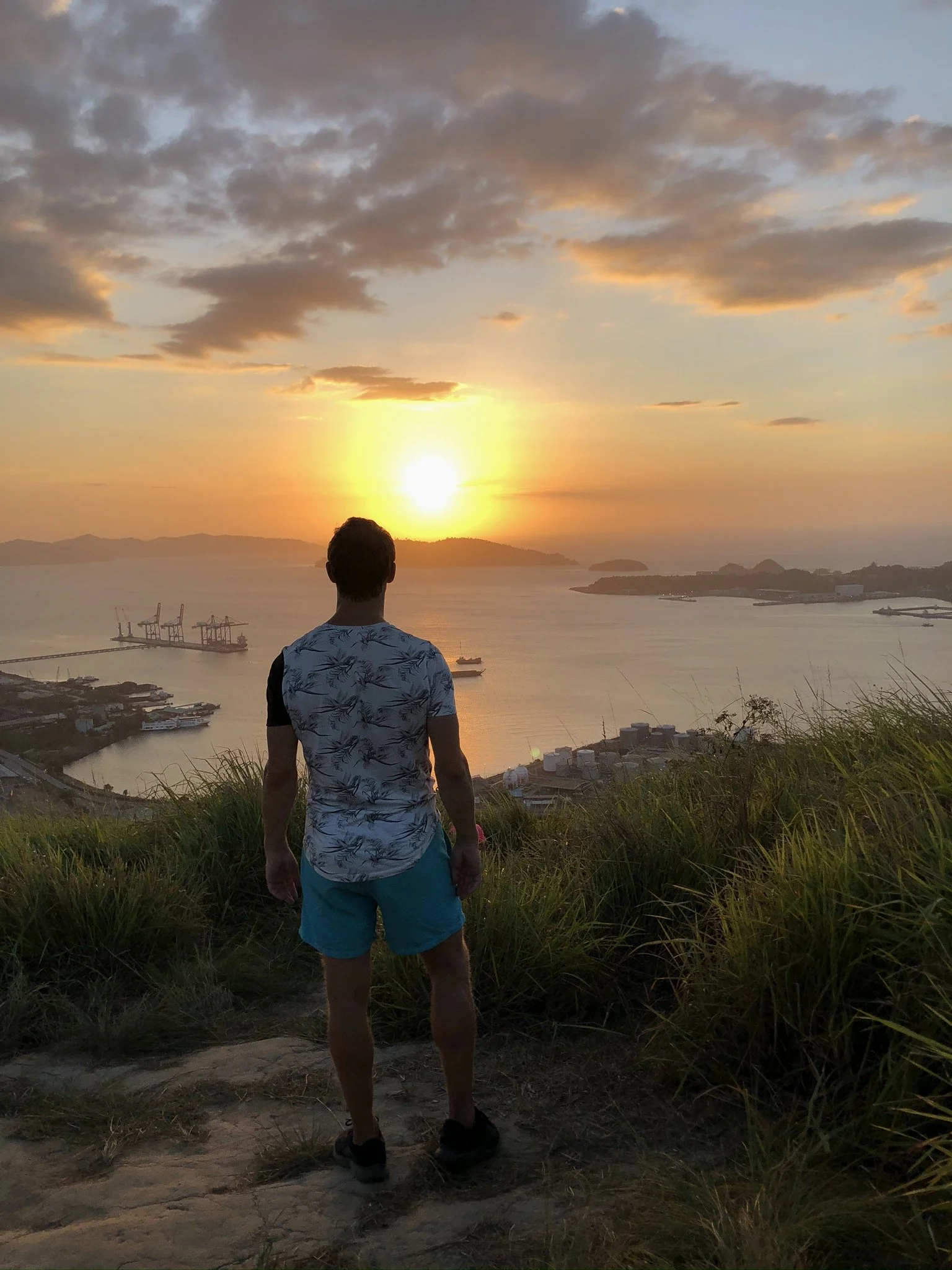 Thomas watching a sunset.