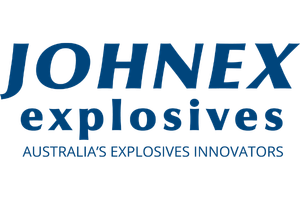 Logo for Johnex Explosives with the tagline 'Australias Explosives Innovators'.