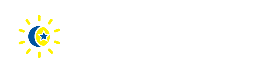 Graphic with a sun and moon logo and the text 'Night 'n Day' on a black background.