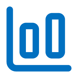 Blue logo with stylized lowercase 'l' and 'w' shapes