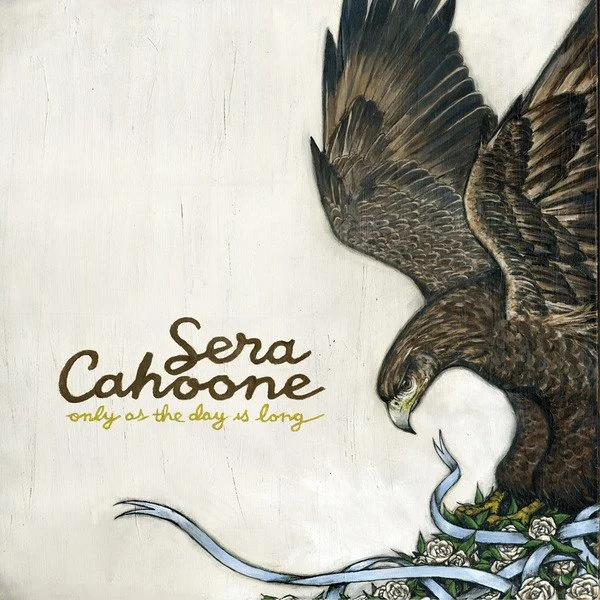 Murial of a hawk with the text 'Sera Cahoon only as the day is long'