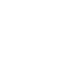 White heart with paw print above it on a black background.