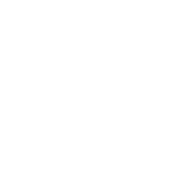 Simple cartoon drawing of a smiling face with a rounded head and two eyes on a black background.