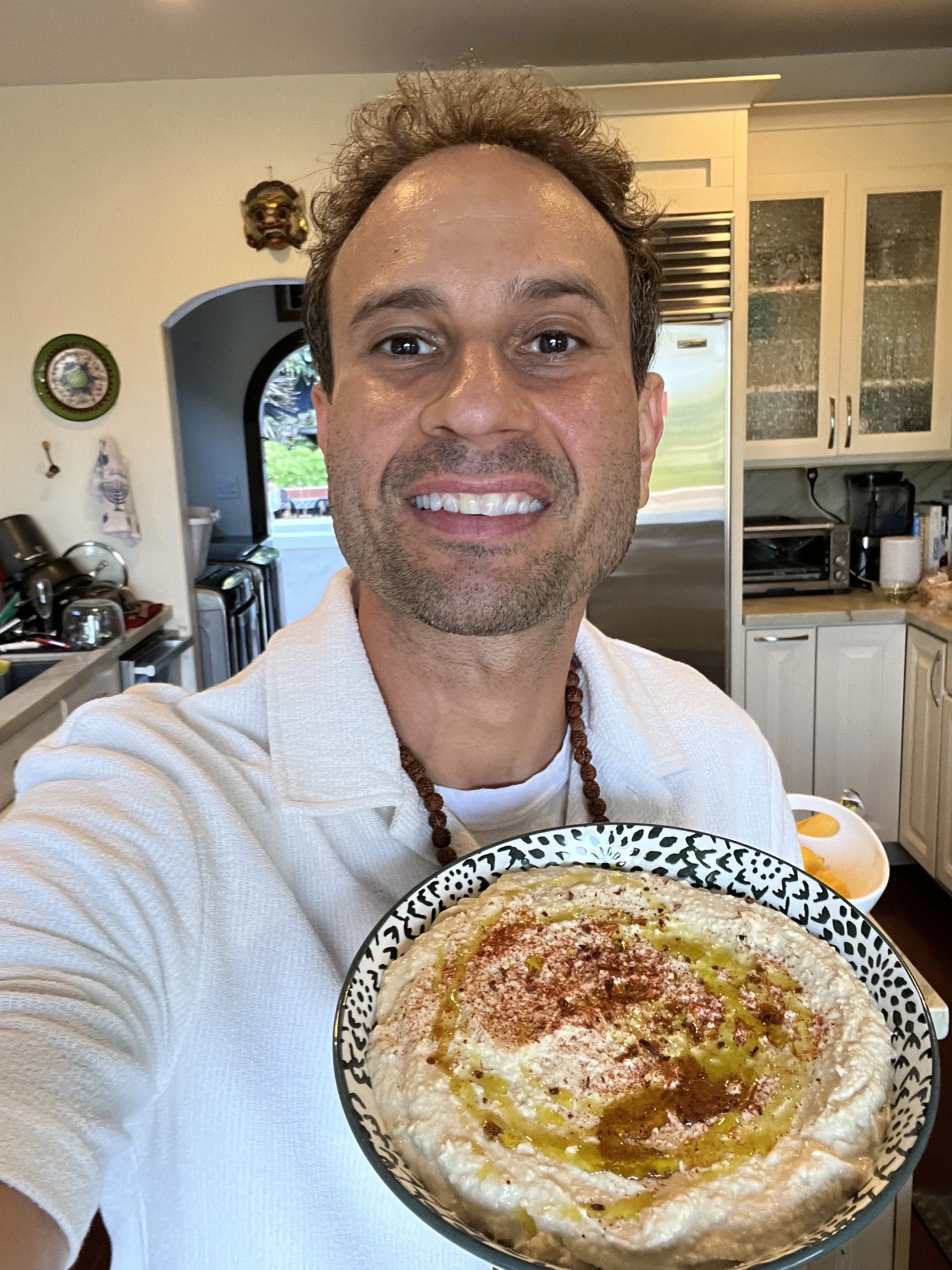 Falafel Garden's Head Chef, Jeremy and our Hummus