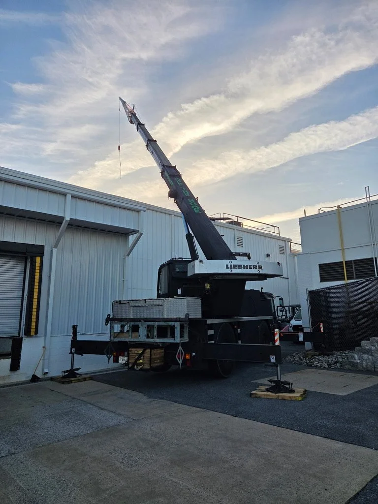 HVAC Compressor Crane Lift | Sea Container crane Lift | Off The Hook Crane Service