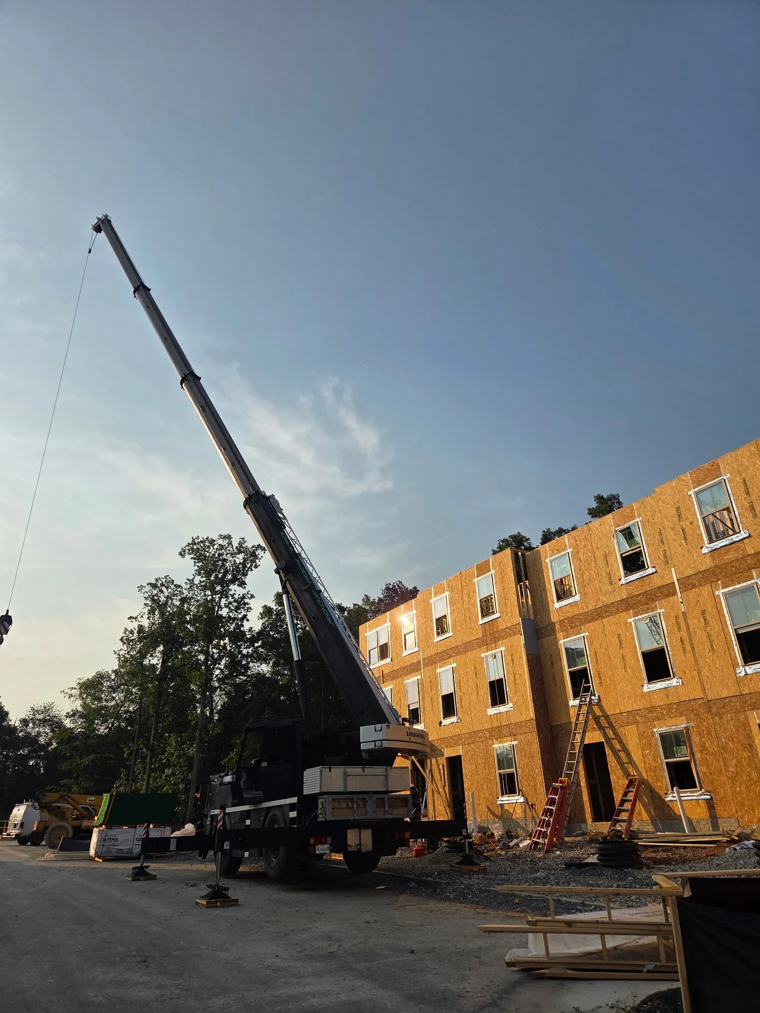Truss Setting with Crane | Sea Container crane Lift | Off The Hook Crane Service