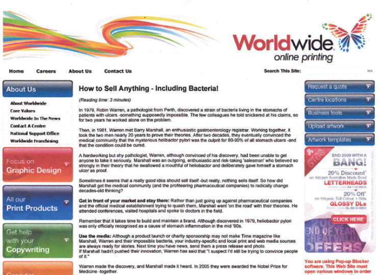 Print franchise e-newsletter article