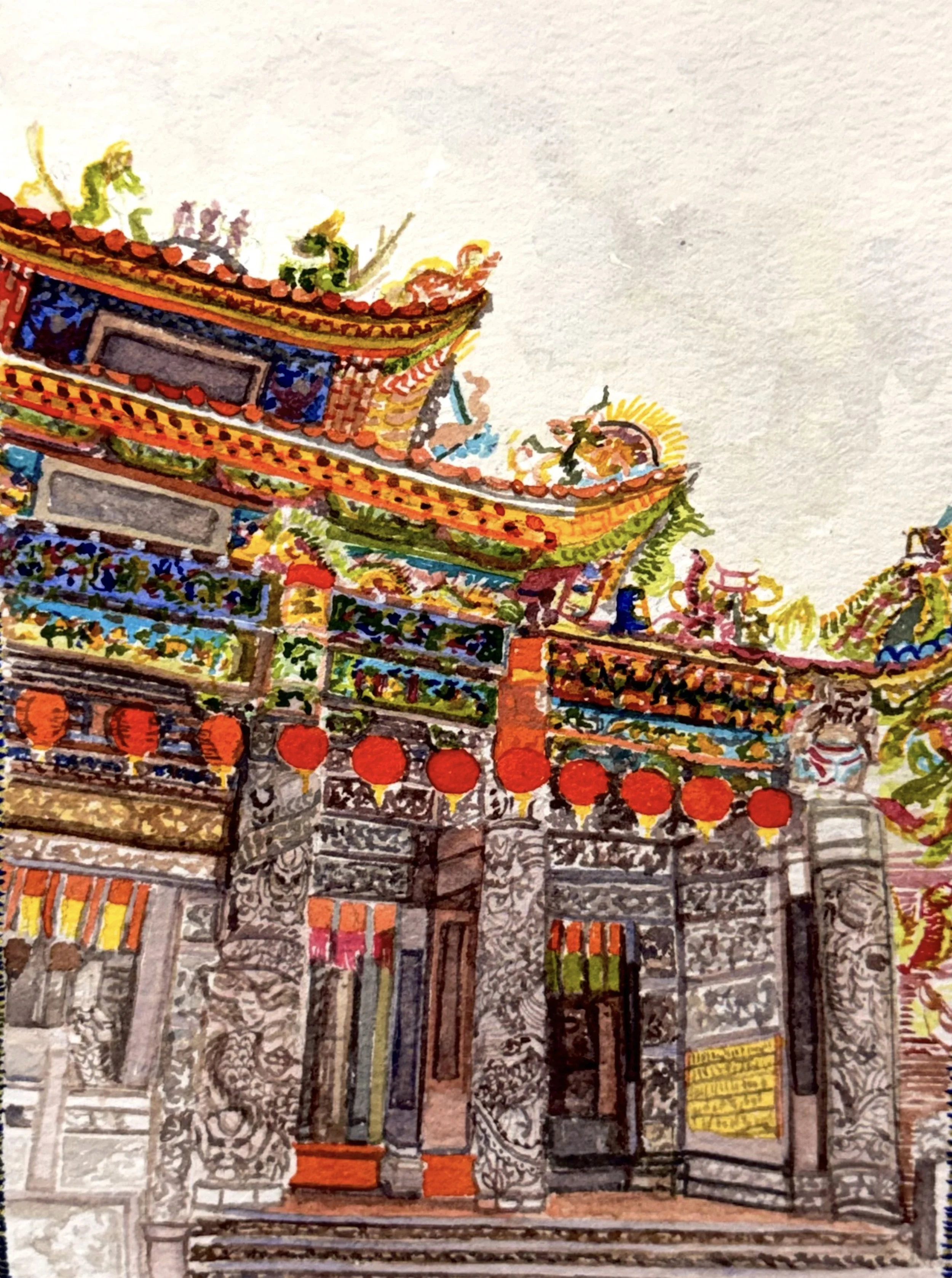 Temple in Taiwan. Done for hotel stay in Taiwan.