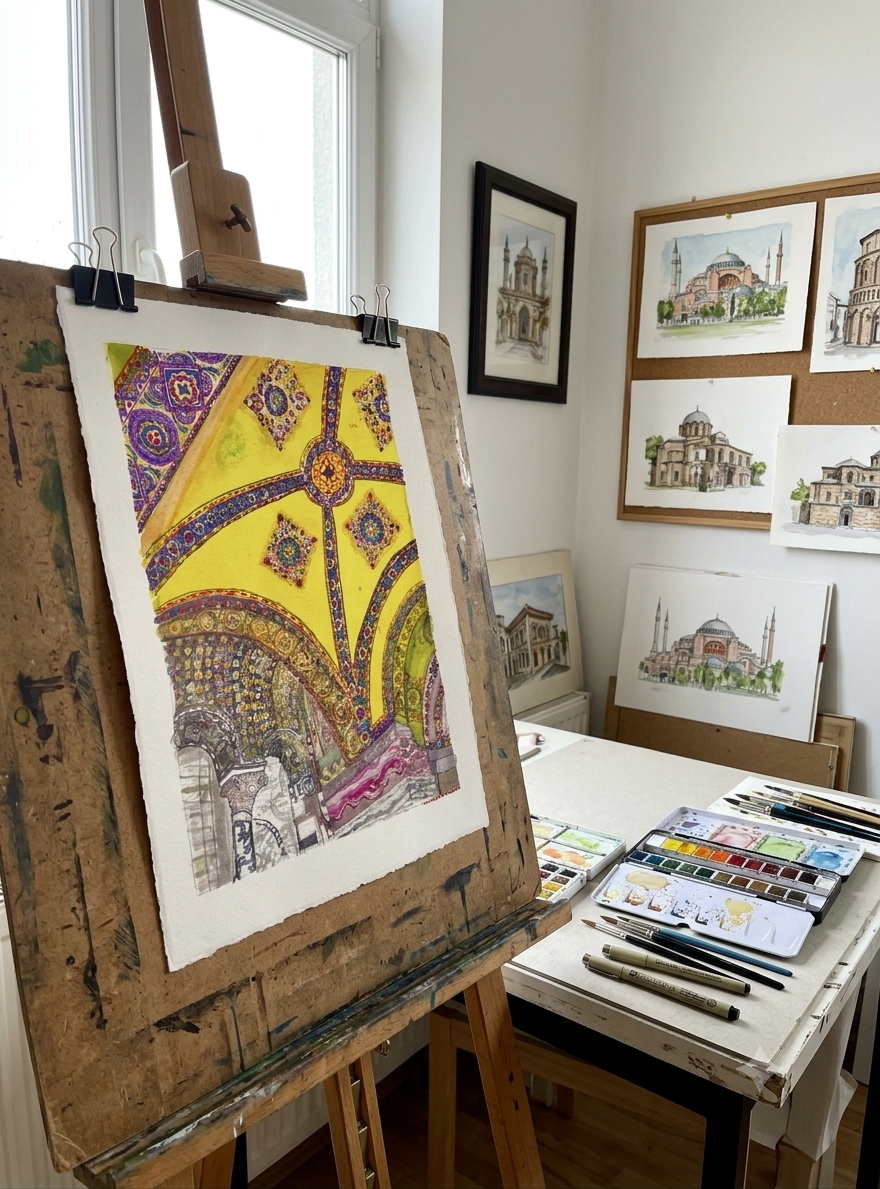 Hagia Sofia, Istanbul, done for an Airbnb in Istanbul.