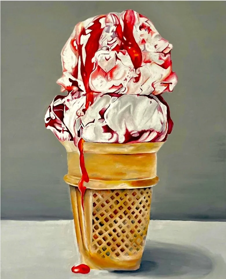 Custom ice cream painting, for gelato shop in Australia.