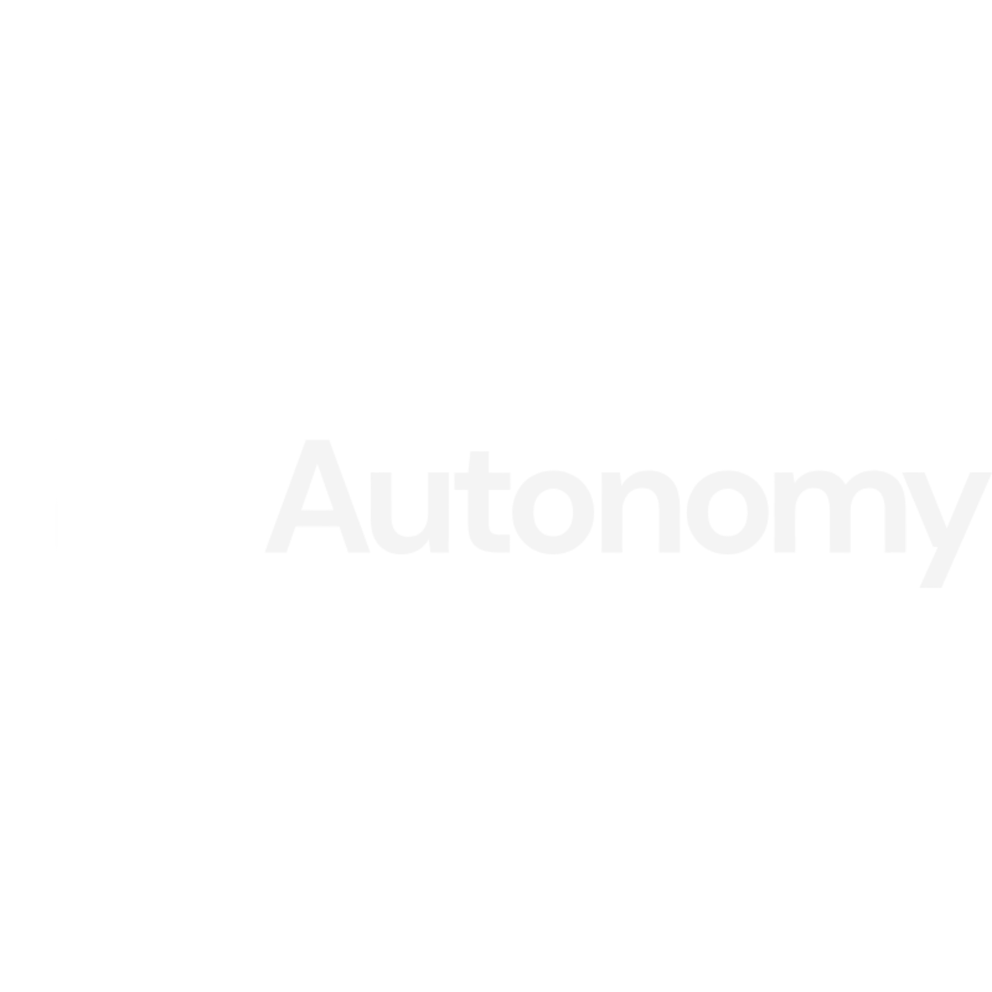Black and white image of the Autonomy logo with a checkered pattern on the left side.