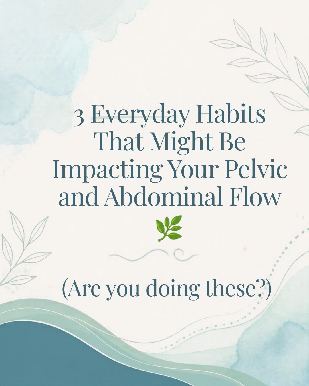 🌿Have you ever caught yourself gripping your belly while driving, sitting at your desk, or working out? 

🍃 Many of us move through our days holding subtle tension in the abdomen and pelvis without even realizing it. 

🌸 Over time, habits like bel