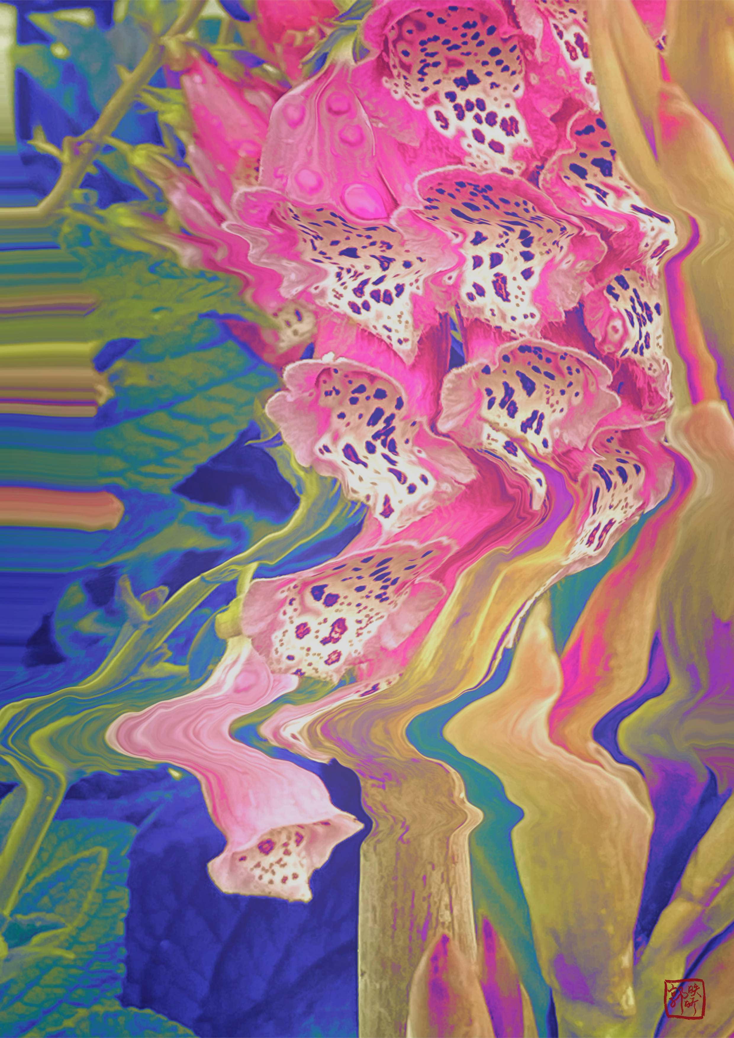 Melting Foxglove Art Print