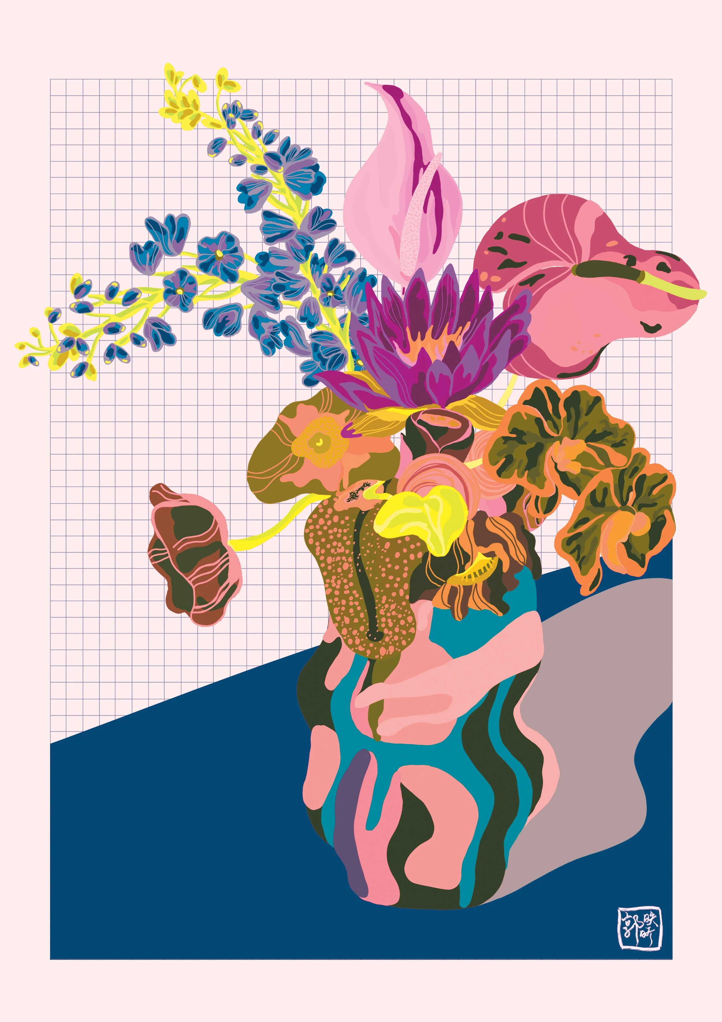 Acid Bouquet Art Print