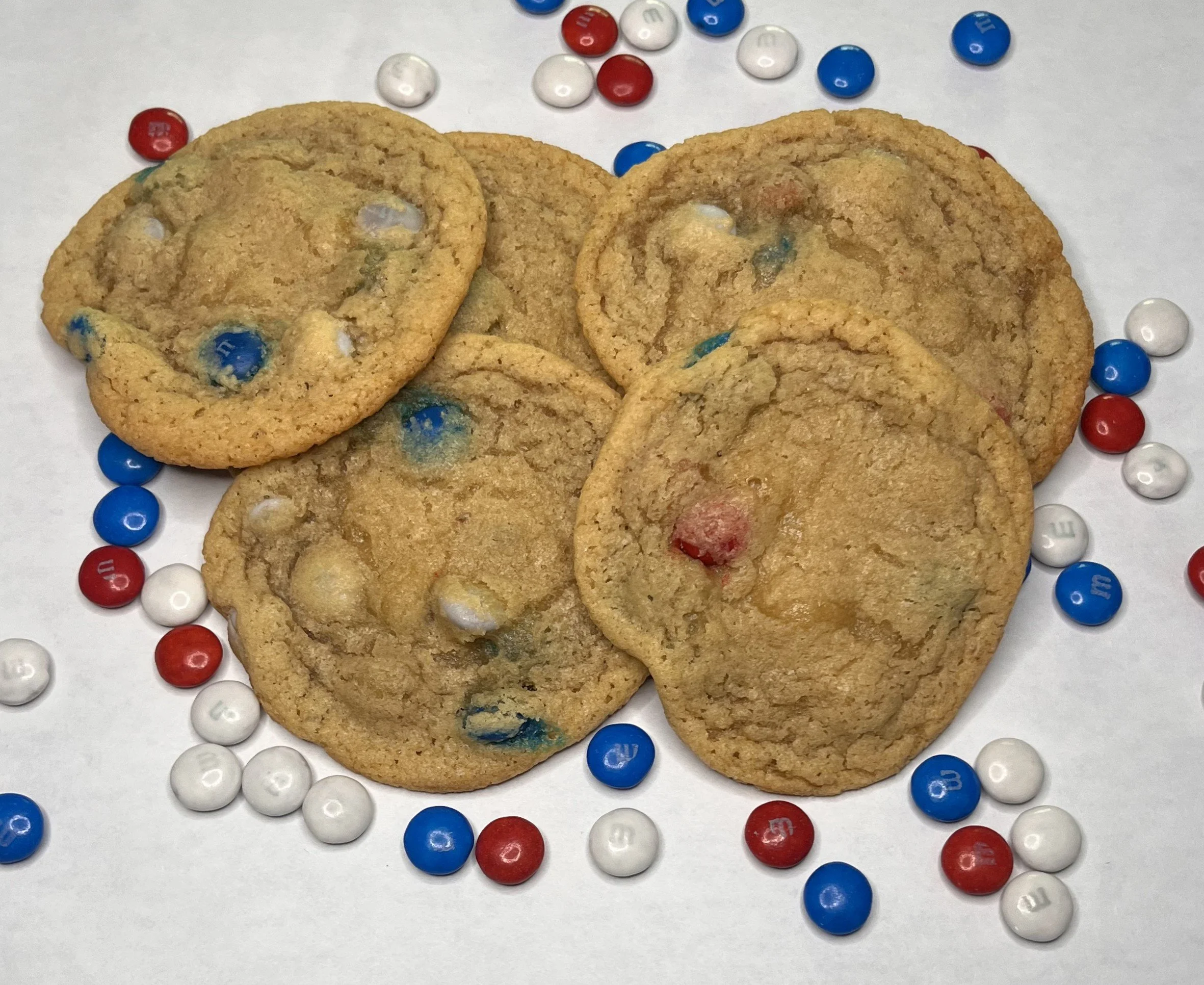 Red, White, & Blue Candy Cookie