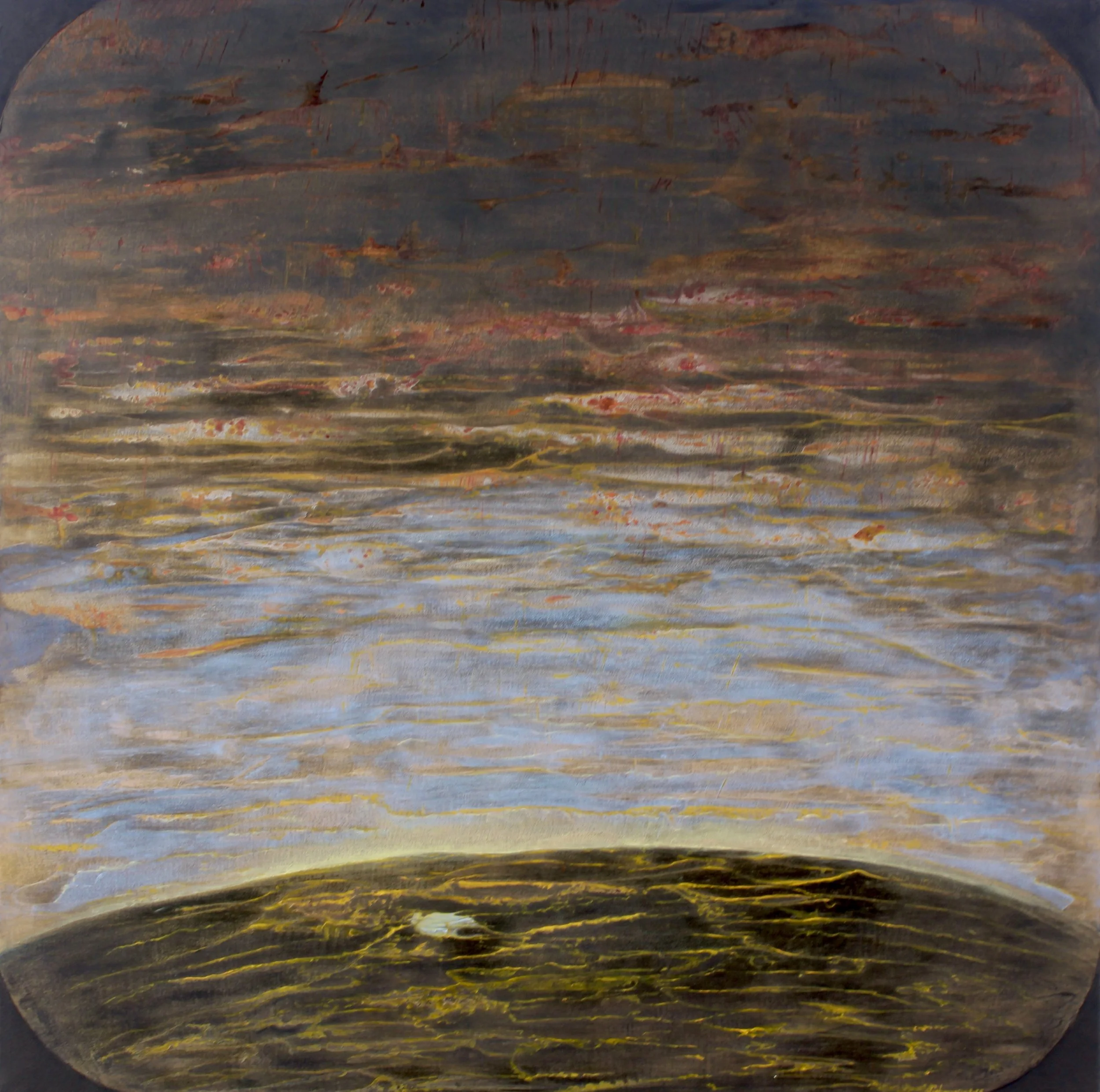 Crépuscule , 2025, Oil On Canvas, 36 x 36 x 1.5in (91.44 x 91.44 x 3.81cm)