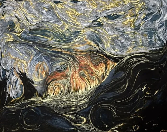Feux, 2016, Oil On Canvas, 40 x 50 x 1.25in (101.6 x 127.0 x 3.18cm)
