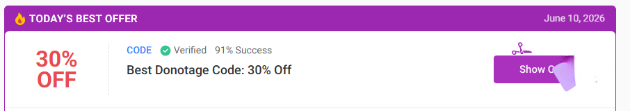 Fake DoNotAge Discount Code Claiming more than 10% off