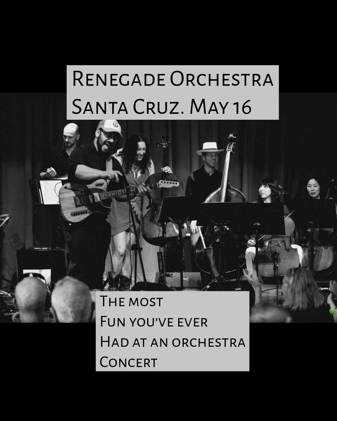 Renegade Orchestra in Santa Cruz
London Nelson Community Center
May 16 at 7 pm
Tickets: RenegadeOrchestra.com
Renegade Orchestra - The Beauty of a Symphony, the Soul of a Rock Band