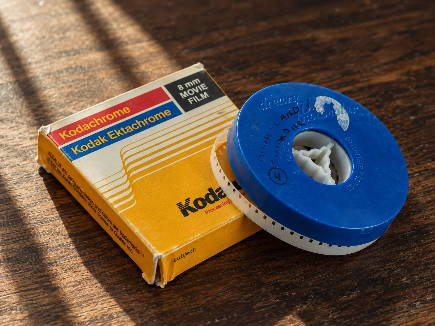 1974 Kodak Ektachrome 8mm film and its cartridge