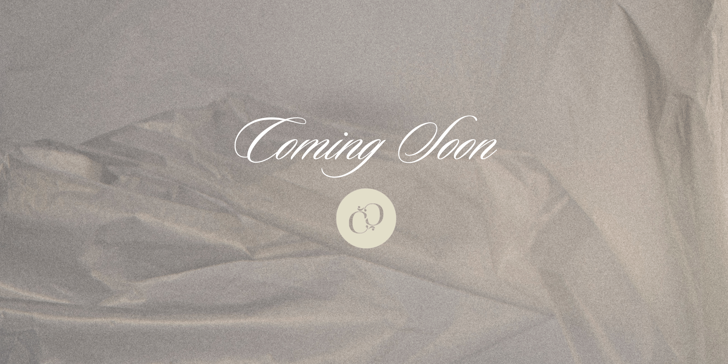 A soft focus image of a plant's shadow on a textured surface with the text 'Coming Soon' and a logo below it.