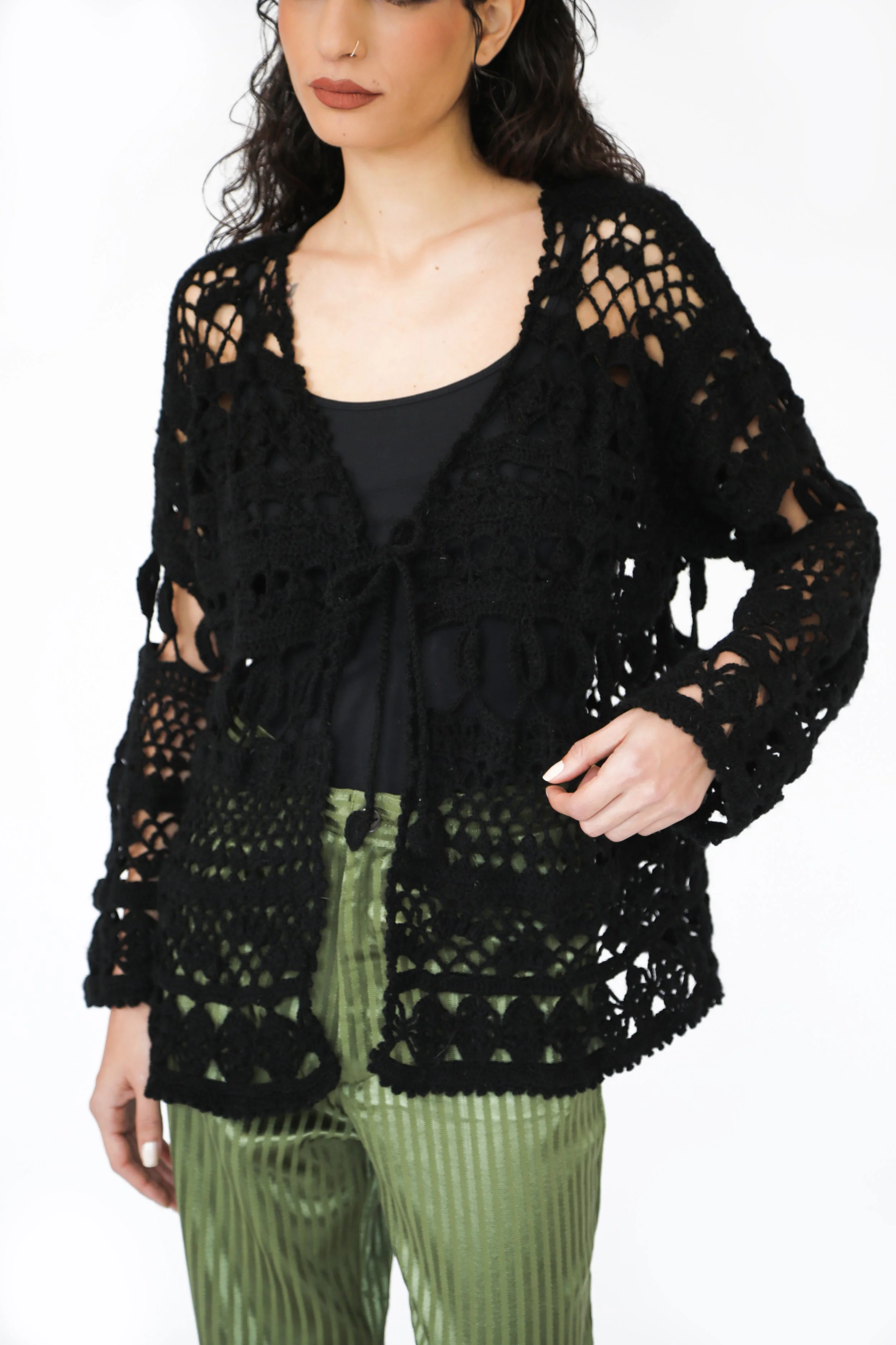 Iwan Wool Crochet Cardigan