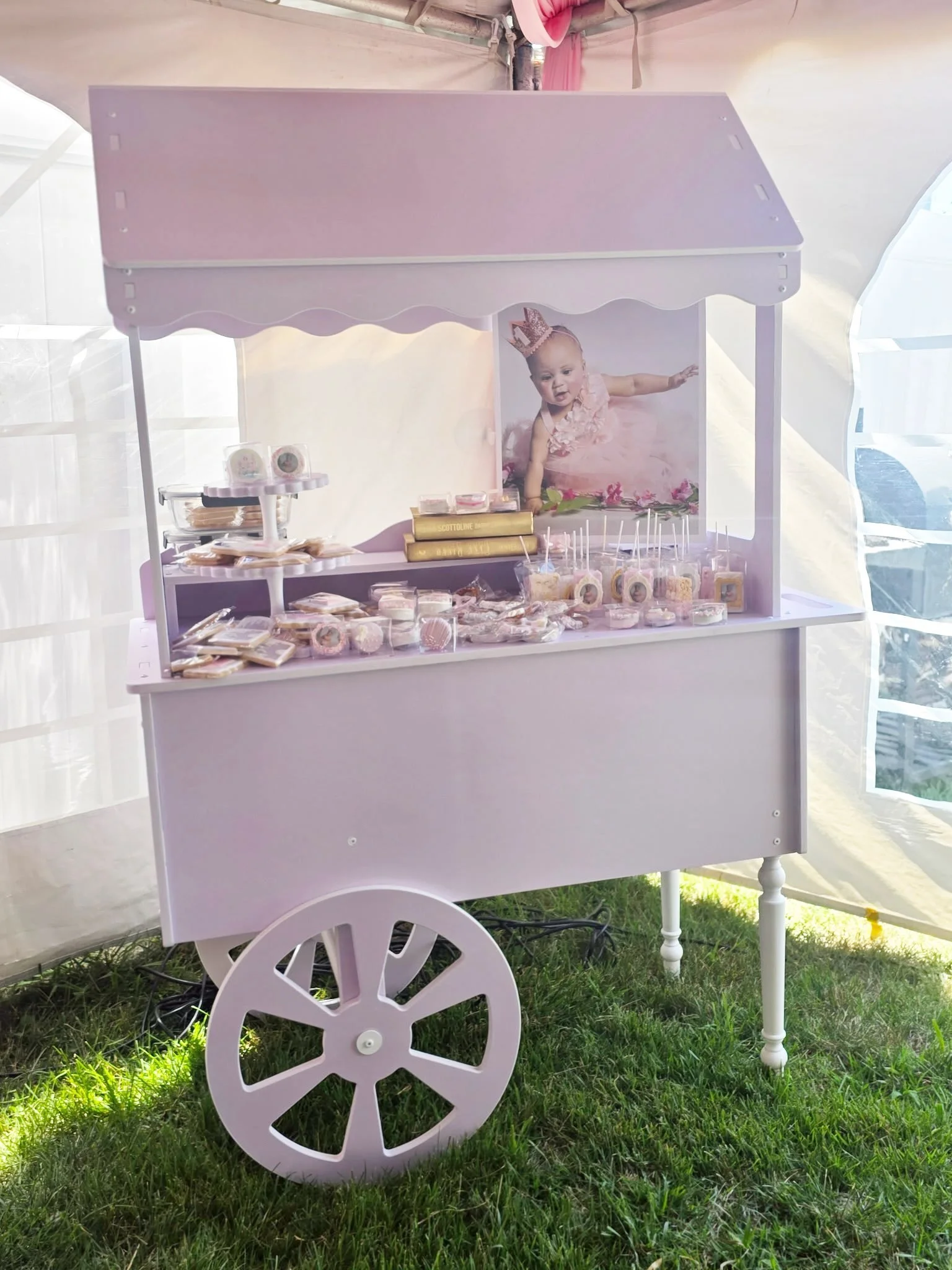 Candy cart for rent! Can be used to flower displays, desserts or even tea party small bites. This versatile cart can be a charming addition to your next event. 

$150 a day. Free delivery within 30mins of Lindenwold, NJ. 

Ask about bundling rentals!