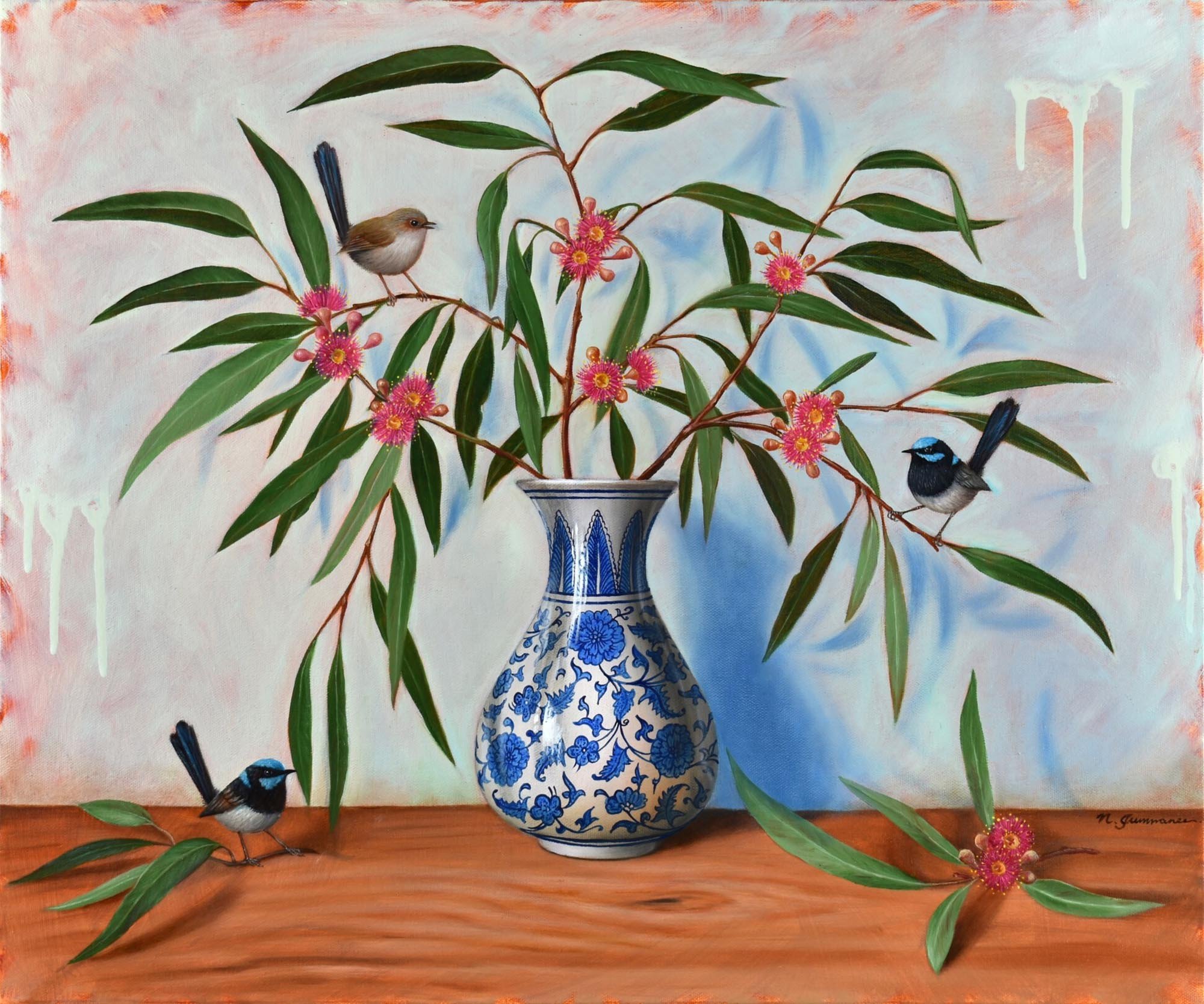 Vase of Gum Flower 
oil on canvas 
60 x 50 cm