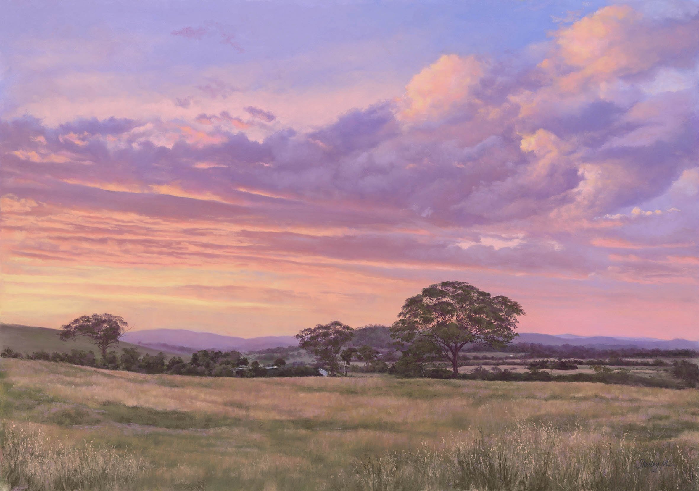 The Promise of Evening
soft pastel
66.5 x 96.5 / framed 95 x 124 cm