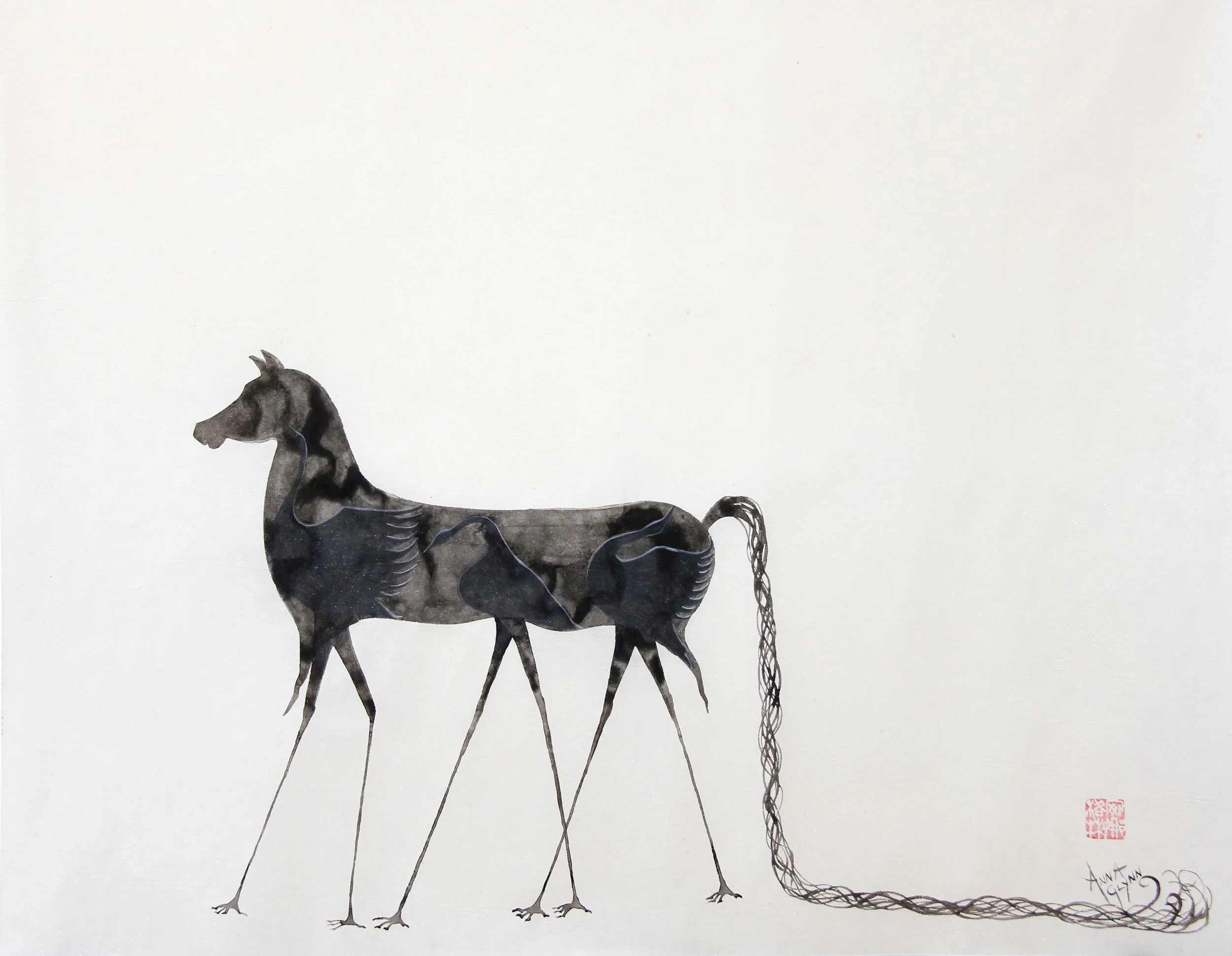 Proud Horse Bird
Ink on xuan paper
49 x 60 cm / 49 x 60 cm framed
$3,900