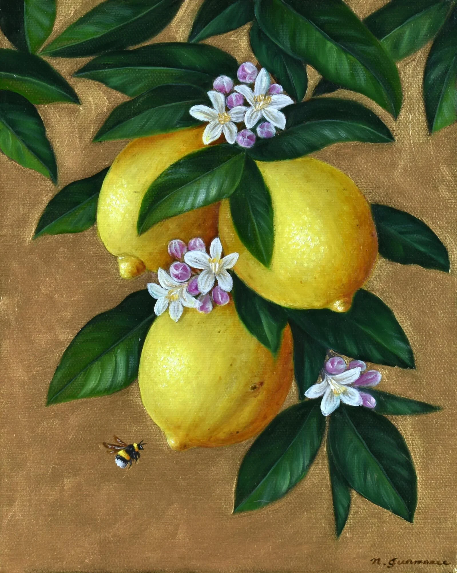 Branch of Lemons 
oil on canvas 
25 x 20cm