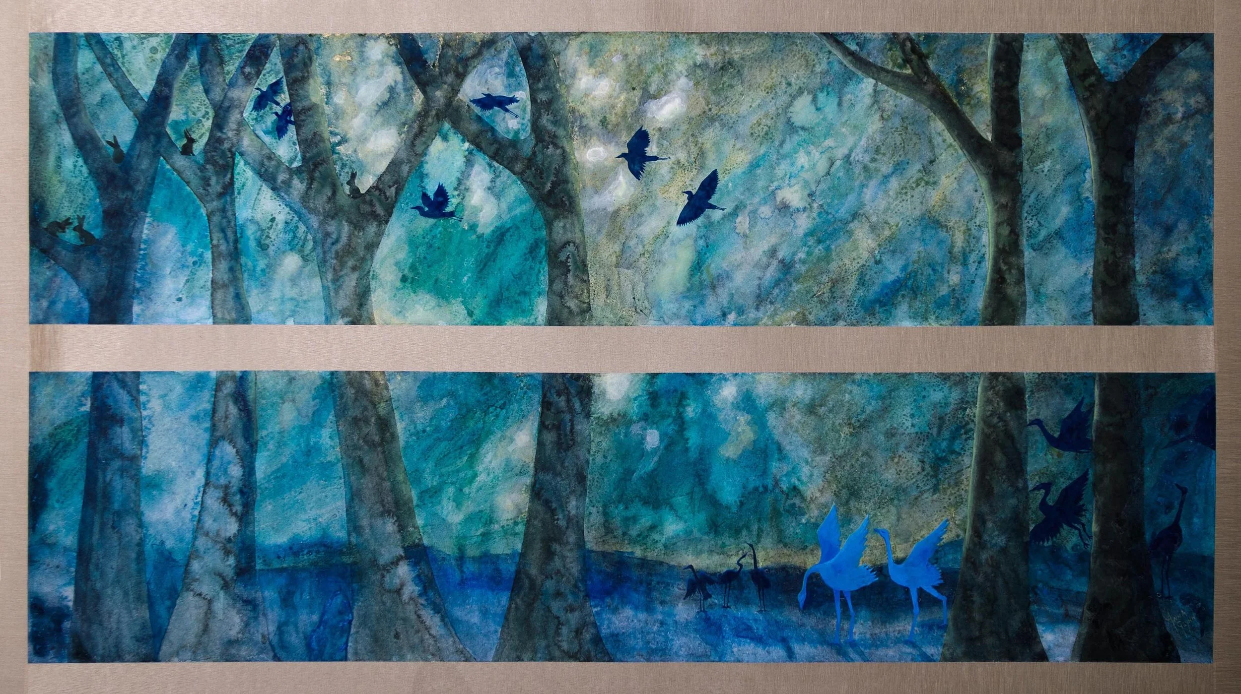Enchanted Grove
Ink on xuan paper
91 x 170 cm
$11,000