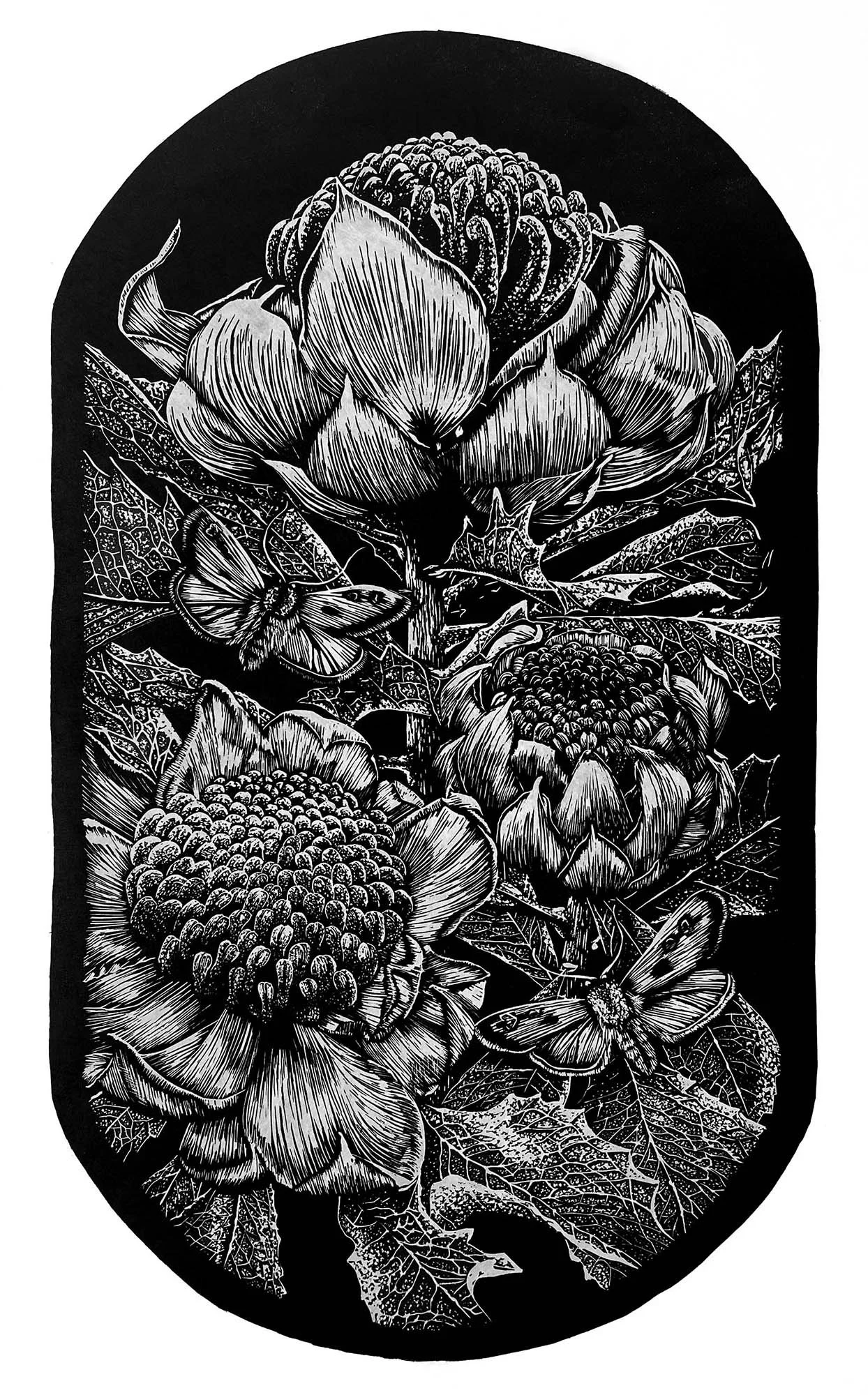 Whisper in the Wind
linoprint ed. 6/30
60 x 33 cm / framed 85 x 70 cm
$ 1,400 framed | $ 1,140 unframed