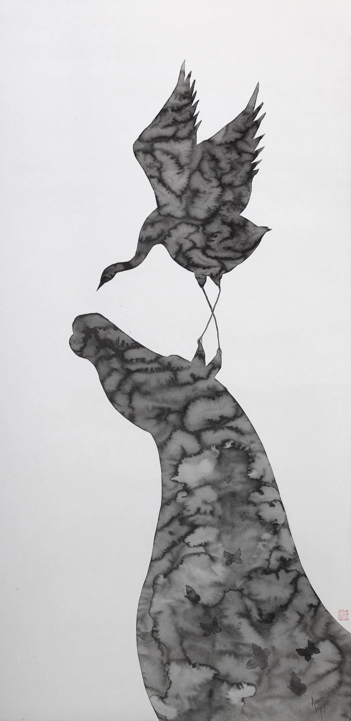 Strange Ballet - Virtuoso
Ink on xuan paper
132 x 64 cm / 184 x 86 cm scroll
$6,500