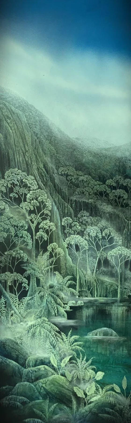 Hidden Gem 
acrylic, ink, and soldering iron on board 
120 x 40 cm