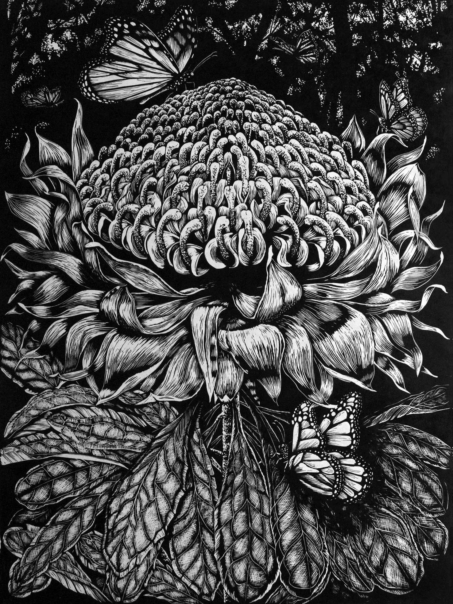 Wild Summer Gone
linoprint ed. 9/30
80 x 60 cm / framed 106 x 85 cm
$ 2,100 framed | $ 1,660 unframed