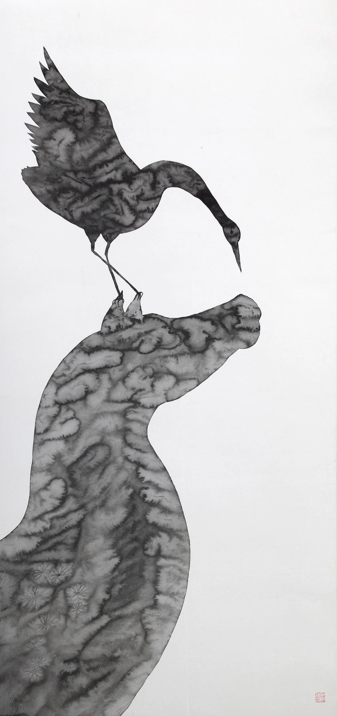 Strange Ballet - Polonaise
Ink on xuan paper
132 x 64 cm / 184 x 86 cm scroll
$6,500