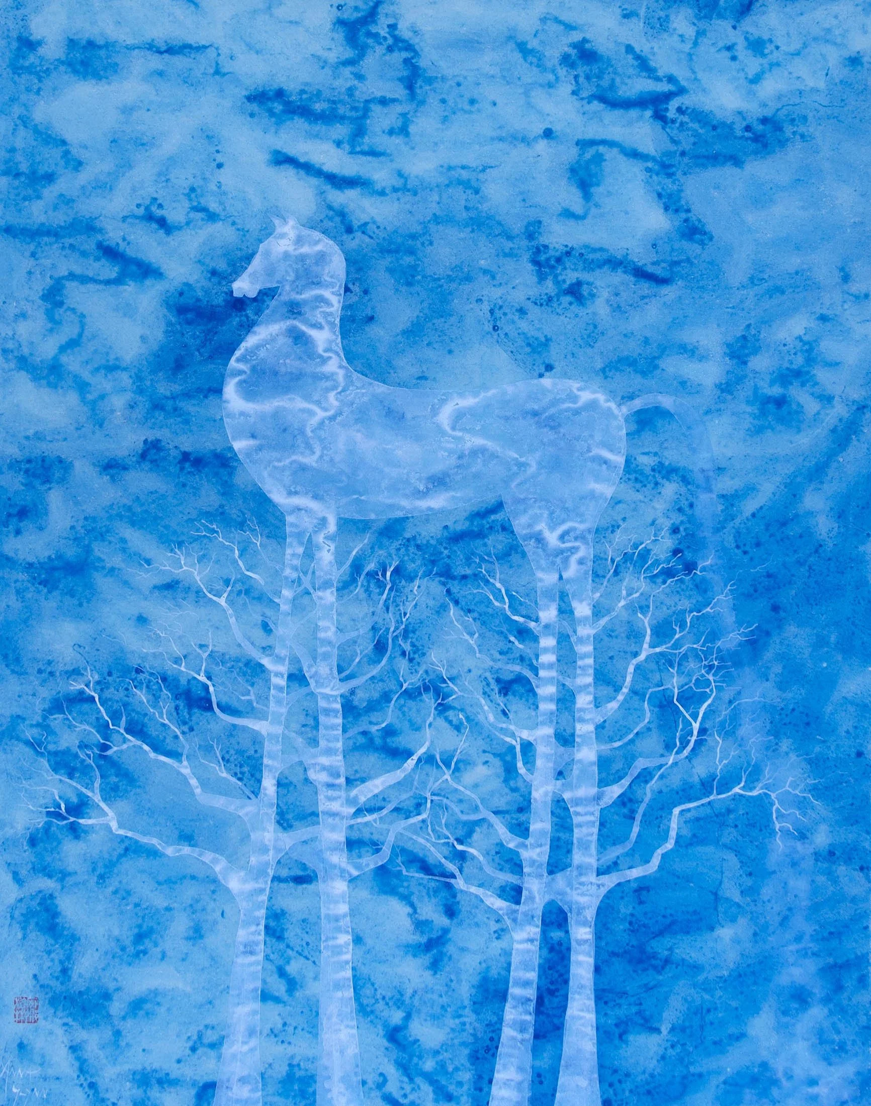 Blue Forest Horse
Ink on xuan paper
83 x 65 cm / 200 x 80 cm scroll
$5,200