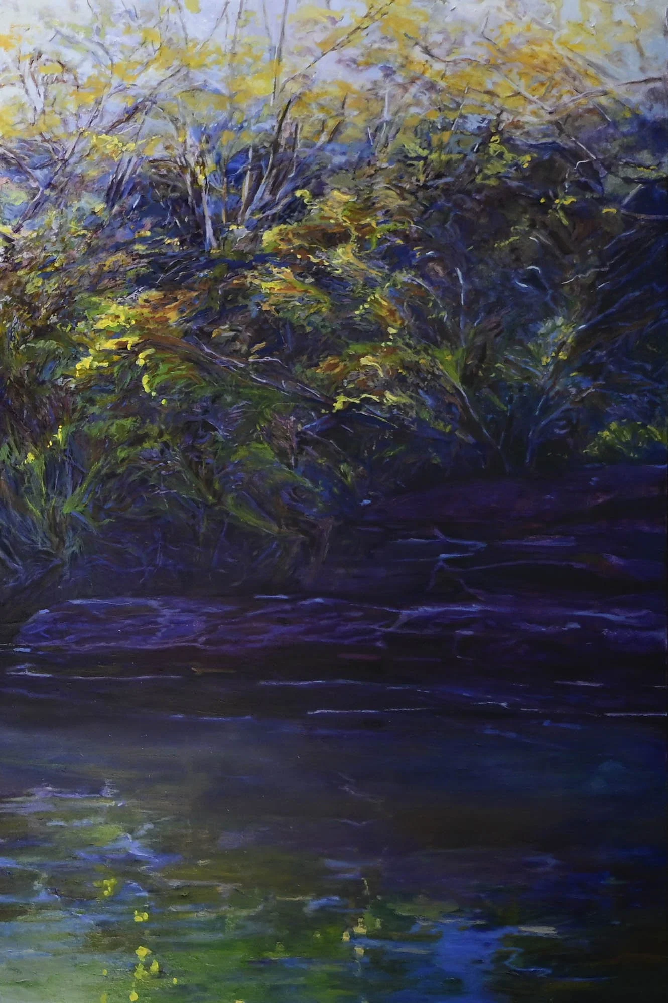 The Crossing 3
180 x 120 cm
oil & pigment on poly-cotton canvas
framed in Tassie Oak