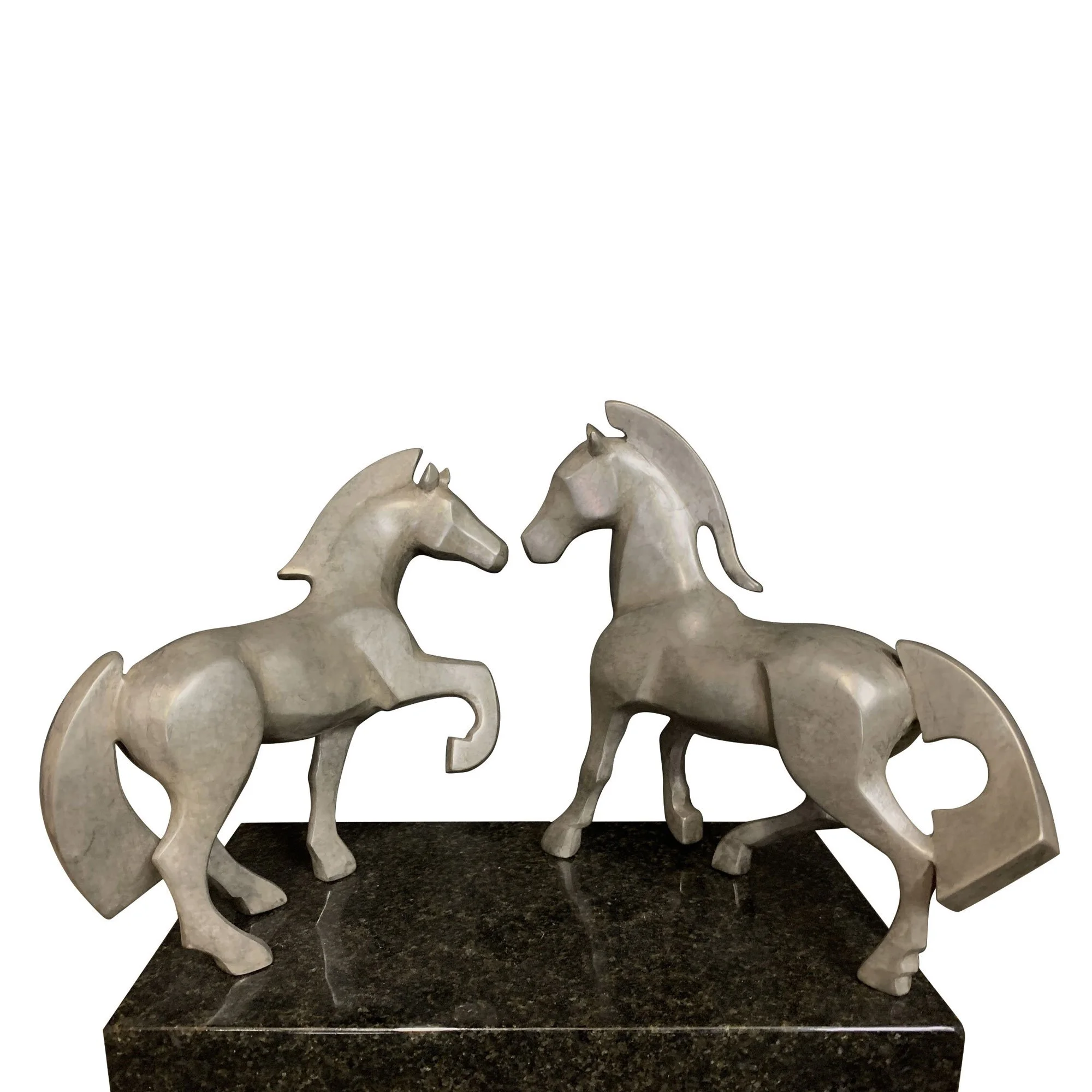 First Meeting
bronze with silver nitrate patina 
Edition A/P 
40 x 20 x 25 cm