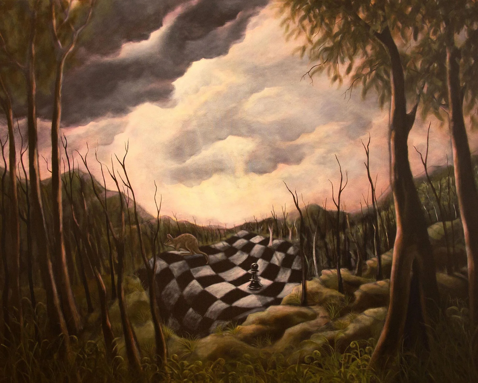 Extinction Game - Eastern Hare Wallaby
2020
acrylic on canvas
123 x 153 cm
$12,500  