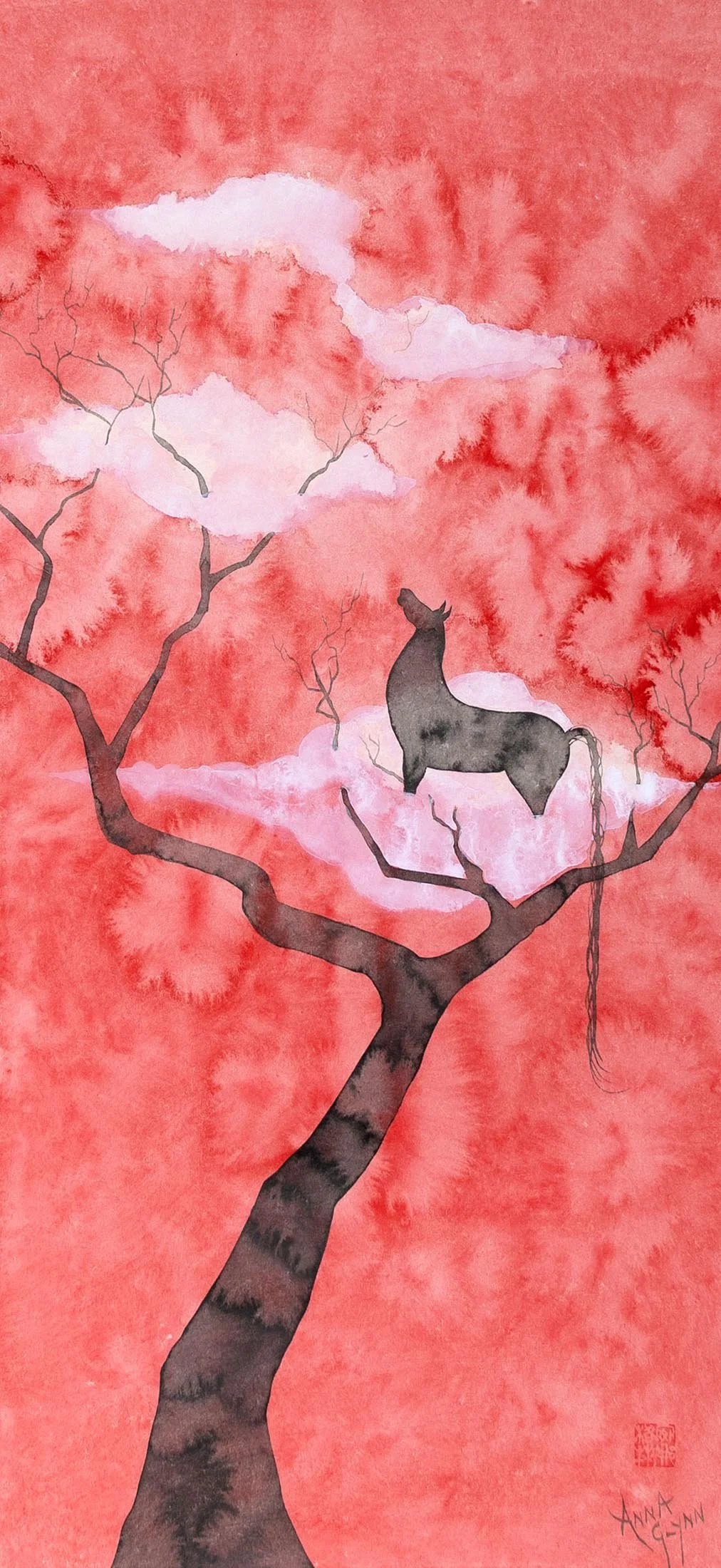 Cloud Gazing Horse
Ink on xuan paper
69 x 32 cm / 176 x 47 cm scroll
$3,400