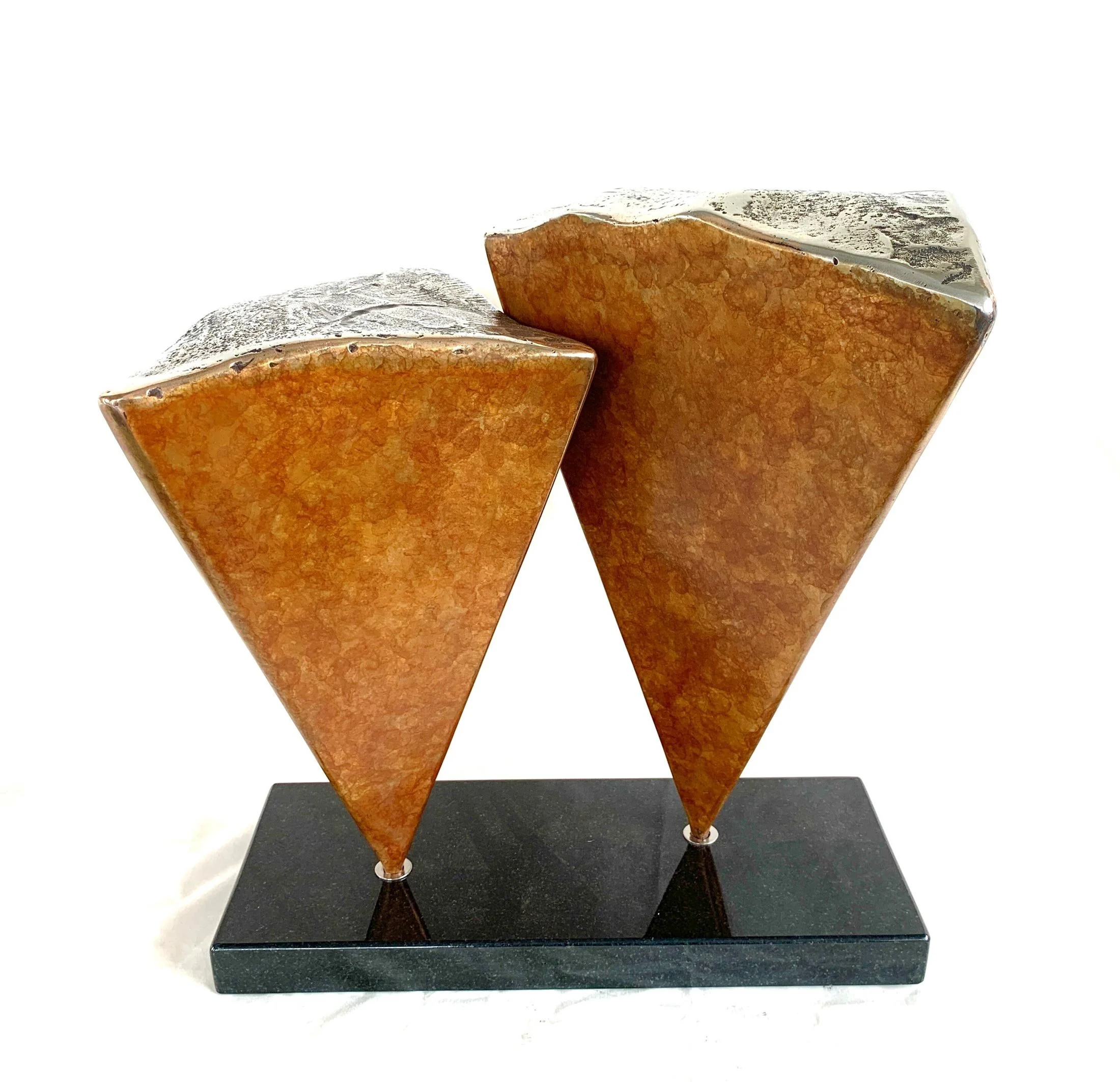 Planet Shards
bronze and stainless steel sculpture
40 x 40 x 27 cm
