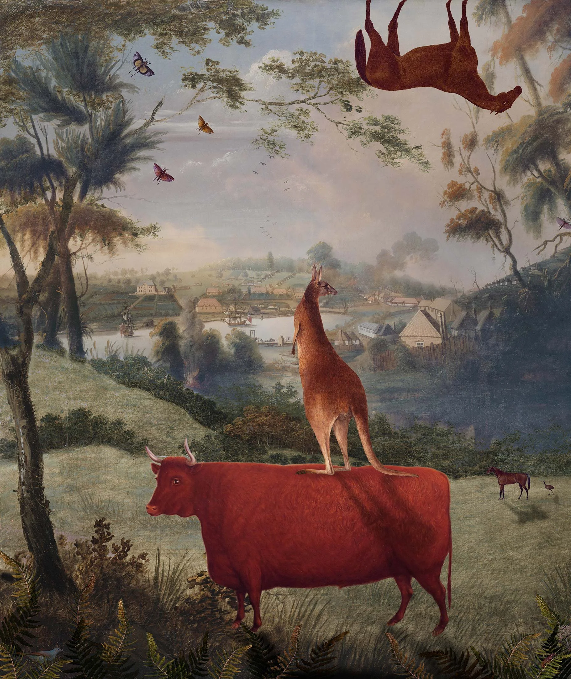 Eurotipodes Bucolic Wonderland 1
Archival photomontage on cotton rag paper
edition 1/7
100 x 84 cm- framed 
$5,600