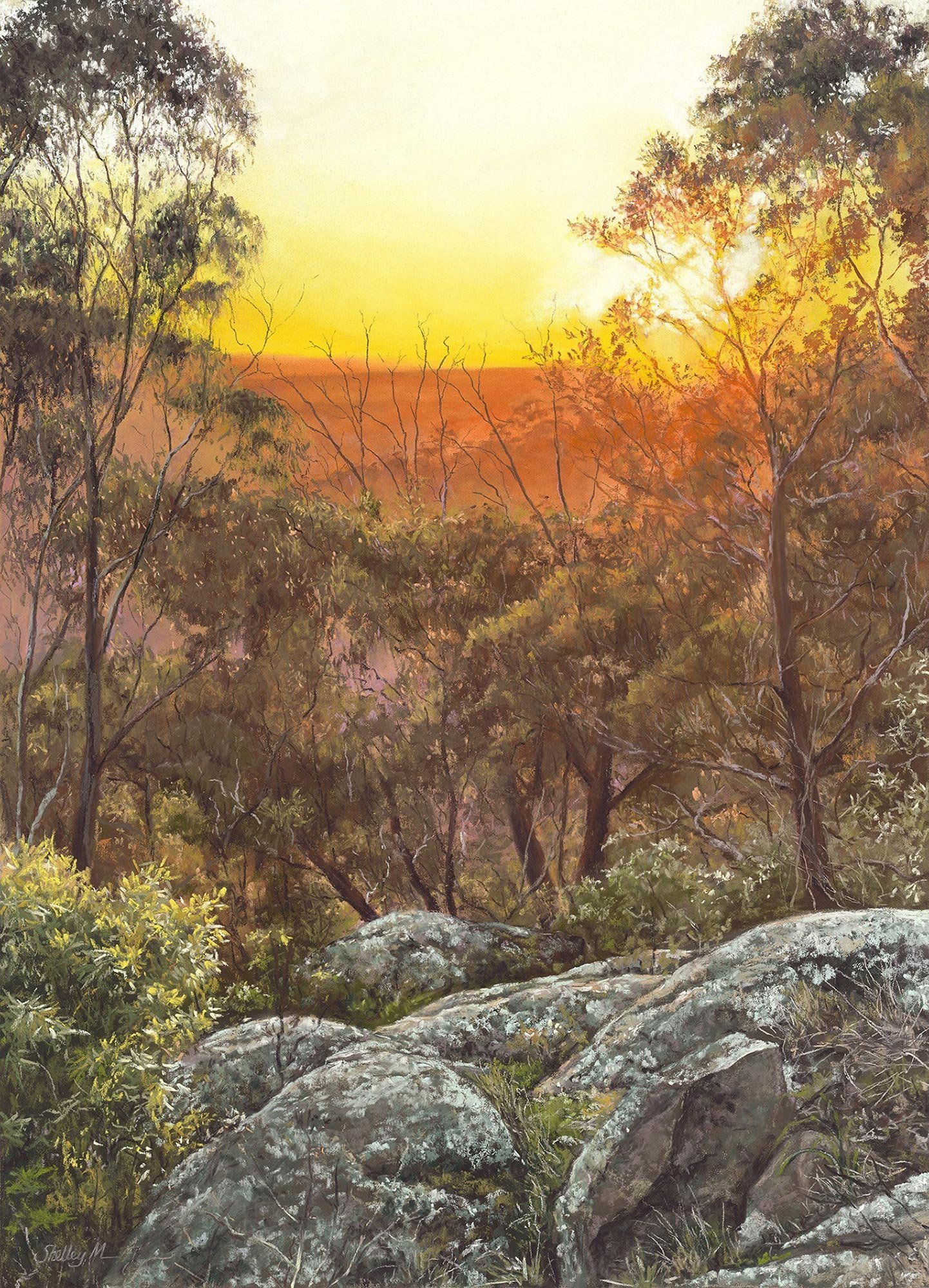 Mt Gibraltar Morning
soft pastel
72 x 52 cm
