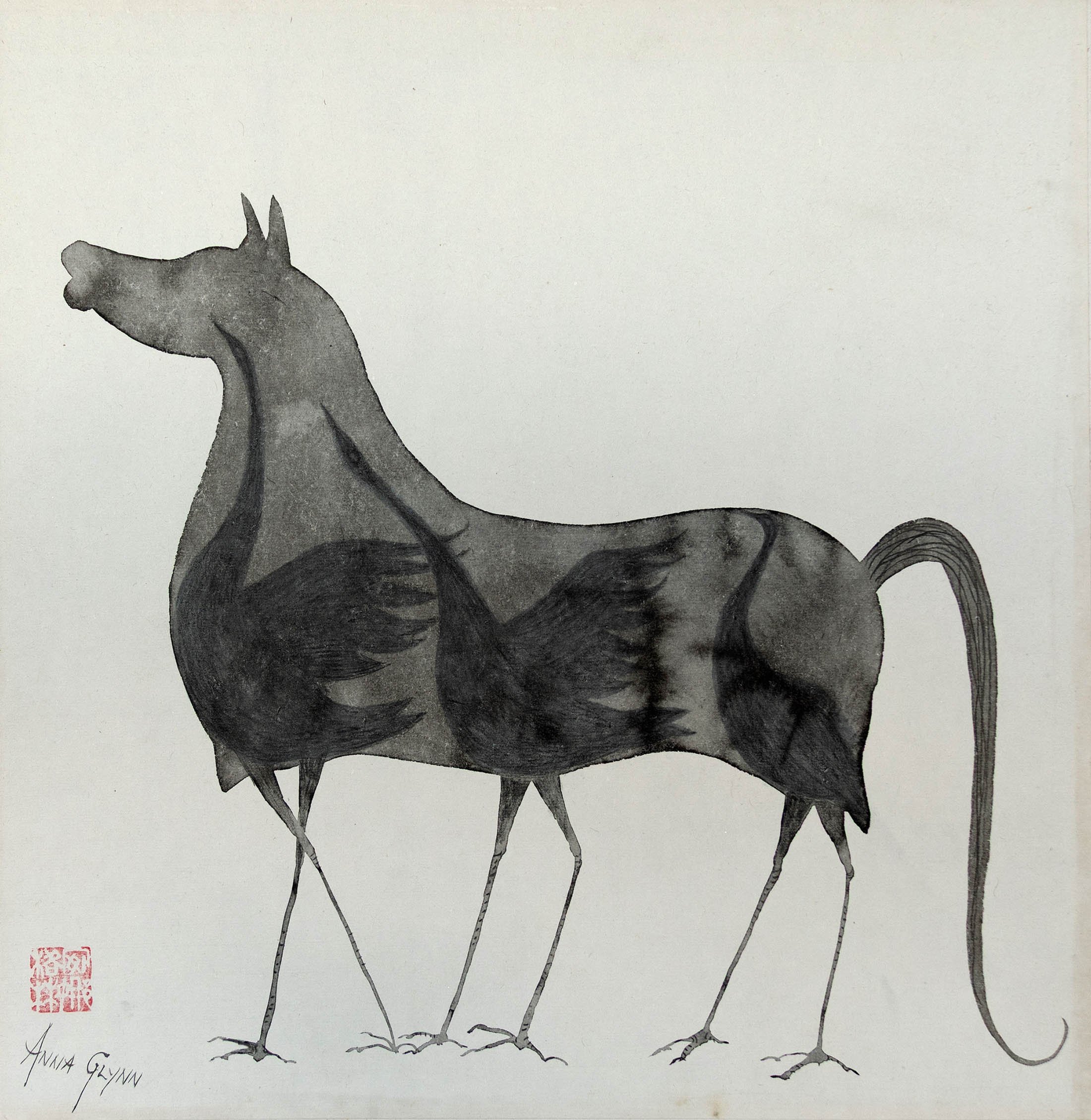 Bird Horse Travels 1
Ink on xuan paper
31 x 31 cm / 52 x 52 cm framed
$1,900