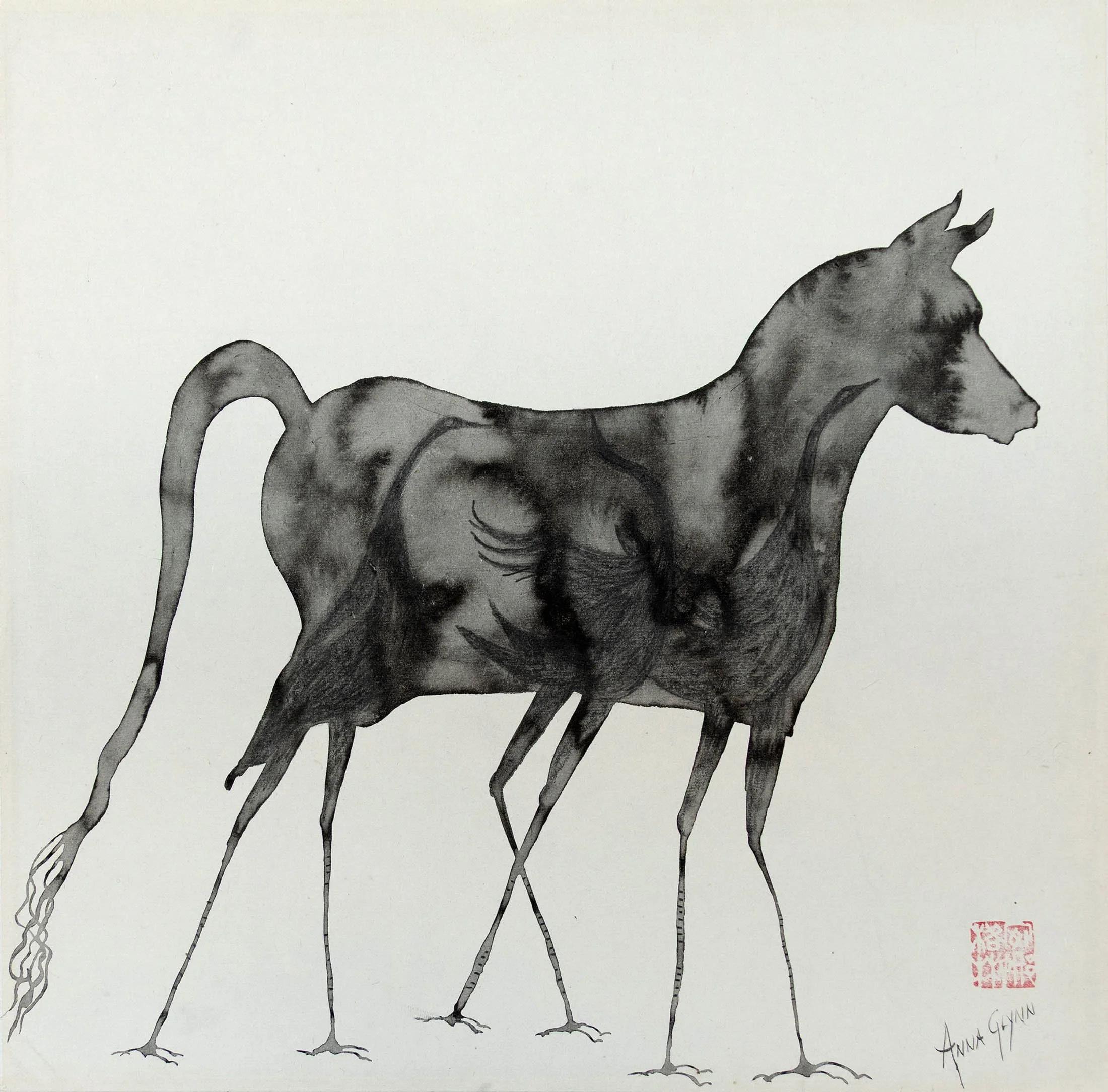 Bird Horse Travels 2
Ink on xuan paper
31 x 31 cm / 52 x 52 cm framed
$1,900