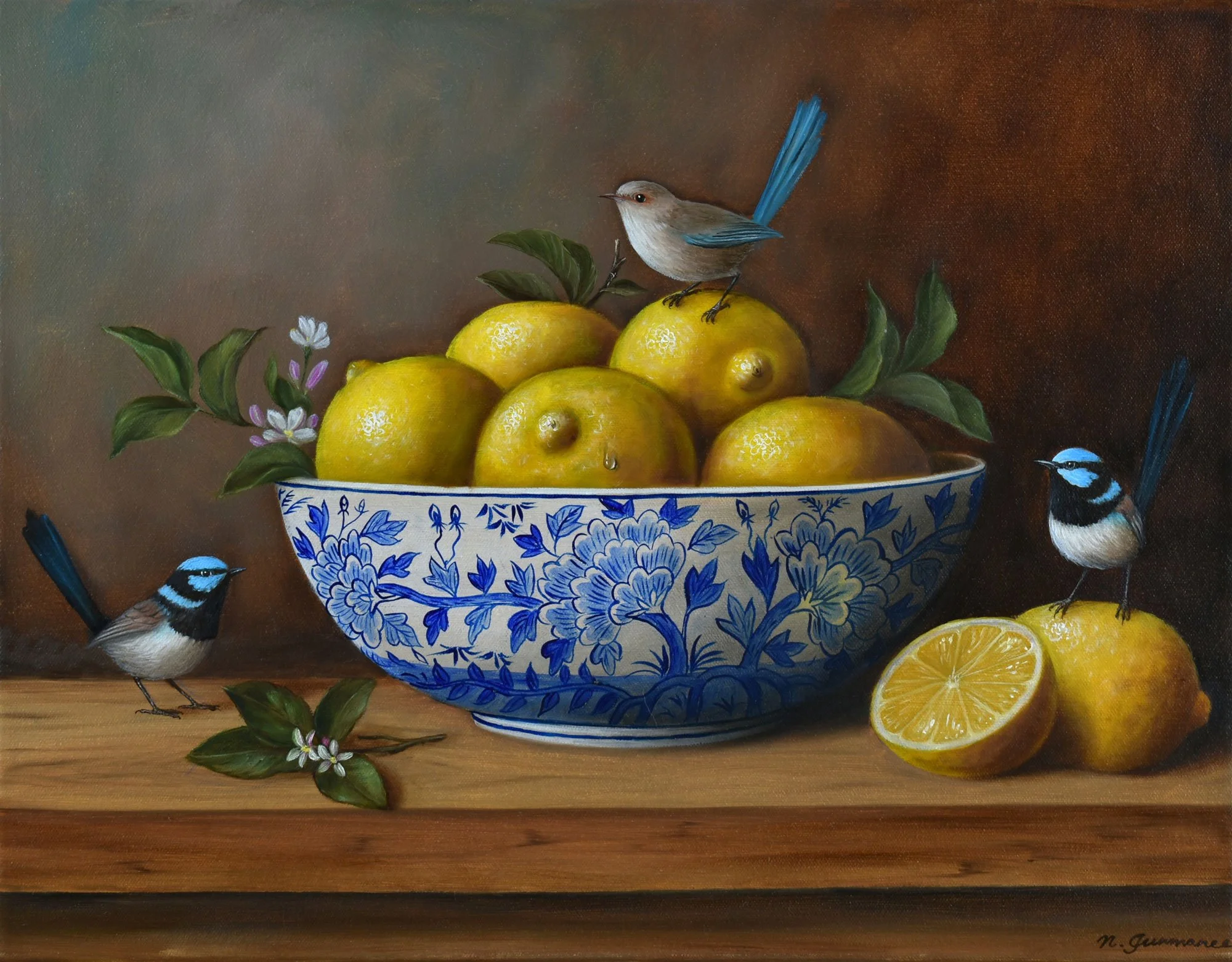 Fairy-wren love affair
oil on canvas
35 x 45 cm